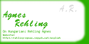 agnes rehling business card